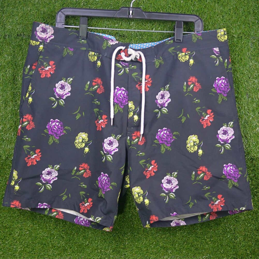 Bonobos Flower Pattern Swim Shorts - Men's‎ Size 38